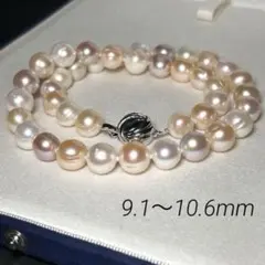【大珠！ピンク系】本真珠 パール パステルマルチカラー ネックレス 10mm