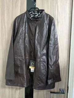 178　新品未使用保管品タグ付　ラムレザー　コート　ブルゾン　リバーシブル