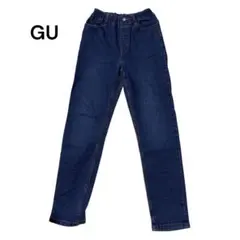 GU デニムパンツ 150cm 男の子 ストレッチ ウエストゴム 通学 小学生