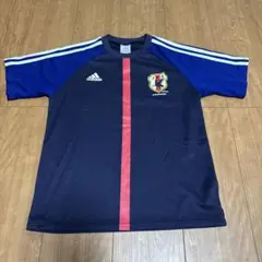 adidas サッカーシャツ M ネイビー/ブルー/赤