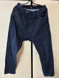 Ne-net ダークブルー サルエルデニムパンツ　ネネット