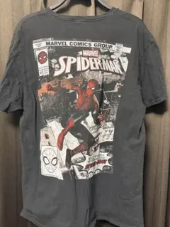 MARVEL SPIDER-MAN プリント Tシャツ ブラック