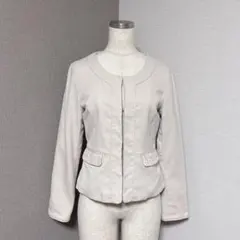 ミッシュマッシュ レース ポケット ノーカラー ジャケット