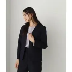 ★タグカット新品未使用★定価12,430円ピーチツイルノーカラージャケット