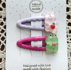 ハンドメイド/キッズヘアピン③