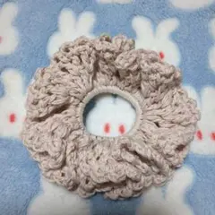 シュシュ　ハンドメイド　ヘアアクセサリー　ヘアゴム　かぎ編み　毛糸　編み物