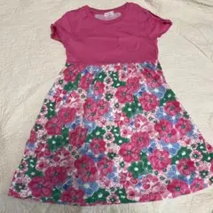 ニットプランナー　花柄　半袖ワンピース 120