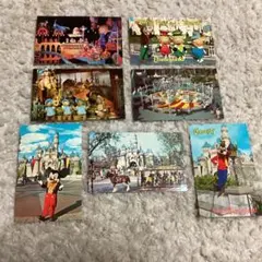 【期間限定お値下げ中】【希少:レトロ】USディズニーランド 実写ポストカード7枚