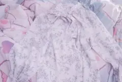 小花柄ブラウス 長袖 ブラウス 量産型 フレンチガーリー 花柄 リボン