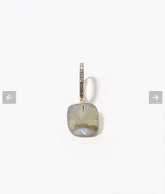 ARTIDA OUD ラブラドライト パヴェダイヤ ミニフープ シングル ピアスのサムネイル