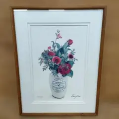 真作 額装/橋本不二子/my garden roses/十六夜バラファルスタッフ 真作 額装/橋本不二子/my garden roses/十六夜バラファルスタッフ