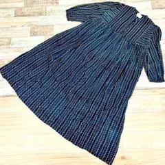 ＠え91　CRAFT　クラフト　ワンピース　F　フリー　ブルー　ホワイト