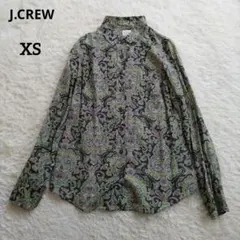J.CREW　ジェイクルー　シルク混　レディースペイズリーシャツ　長袖　薄手XSのサムネイル