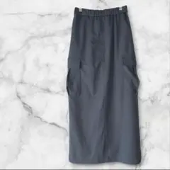 LAKOLE ラコレ カーゴ タイトスカート S ロング グレー 後ろスリット