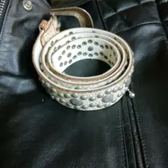 80sヴィンテージターコイズスタッズベルト、バイカー、ロッカーズ、ロカビリー、