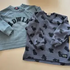 EDWIN クマ総柄 トレーナー 青色