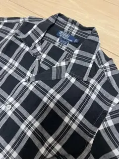 ポロ ラルフローレン 半袖 シャツ Mサイズ チェック ブラック CLAYTON
