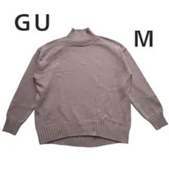 GU タートルネック プルオーバーニット サイズM ピンク系
