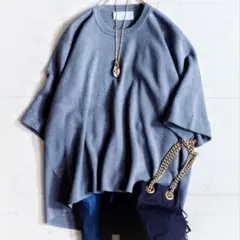 極美品✨ワランス WALANCE ヘンプコットン ハーフスリーブニット グレー
