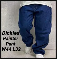 ディッキーズ　ブルーデニム　ジーンズ　ペインターパンツビックサイズW44 L32