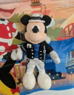 クラブマウスビート ミッキーマウス ぬいぐるみバッジ ぬいバ 黒ジャケ