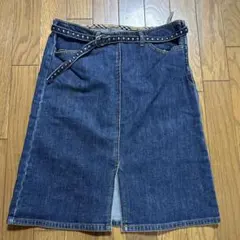 BURBERRY BLUE LABEL デニムスカート スタッズベルト付のサムネイル
