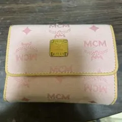 MCM 3つ折り財布 ヴィセトス スモールウォレット ピンク - メルカリ