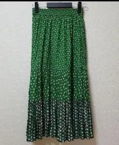 ユニクロ ポール&ジョー ティアードスカート グリーン　緑　Ｓ