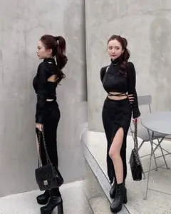 THEREDTHREAD lace up leggings cocoon - メルカリ