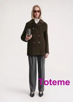 トーテムTotême ノーカラーコート 32 黒 トーテムTotême ノーカラーコート 32 黒 ジャケット＆コート