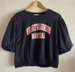 galyge ガルージュ Tシャツ パフスリーブ カットソー ネイビー