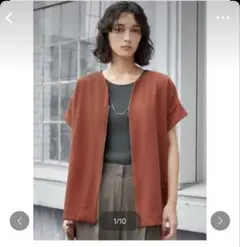 スタイルデリ　【カットジョーゼットジップブラウス】STYLE DELIのサムネイル
