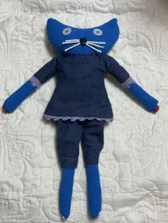 ぬい旅ぬい撮り青い猫のぬいぐるみ