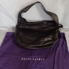 Ralph Lauren レザーショルダーバッグ ブラックのサムネイル