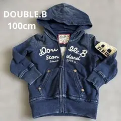 dOuBlE.B フード付きダメージジャケット