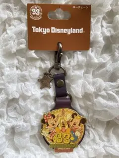 【新品未使用】ディズニー　33周年　キーチェーン