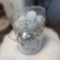 Francfranc クリスマスオーナメント　シルバー&ホワイト　20個セット