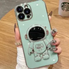 iPhoneケース　宇宙飛行士　iPhone12mini お洒落ケース ミント