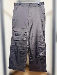 美品】ZARA ダークブラウンカーゴパンツ XL