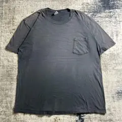 90s タウンクラフト 無地 ポケットTシャツ ブラック フェード USA製のサムネイル