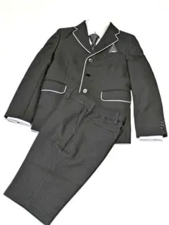 ワンダーファクトリー フォーマルスーツ 男の子 5点セット 黒 130