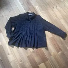 MidiUmiブラック長袖ブラウス