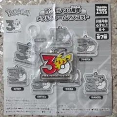 ポケモン30周年　メタルチャームマスコット　　ピカチュウ