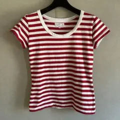 agnes b. ボーダー 半袖 Tシャツ レッド ホワイト サイズ1 美品のサムネイル