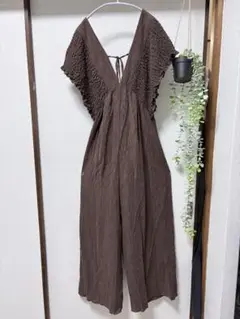 LOWRYS FARM ブラウンオールインワン