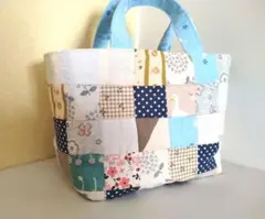 連休sale　ランチバッグ　ミニトートバッグ　パッチワーク