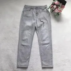 デニム グレーデニムパンツ ジーンズ カジュアル ボトム 定番 ベーシック 無地のサムネイル