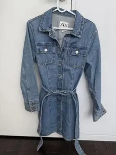 ZARA デニムシャツワンピース S