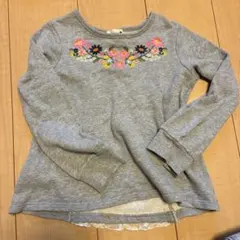branshes グレー 刺繍 トレーナー 120