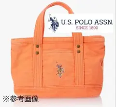 【新品】U.S. POLO ASSN. オレンジ トートバッグ　ポロ　アッスン